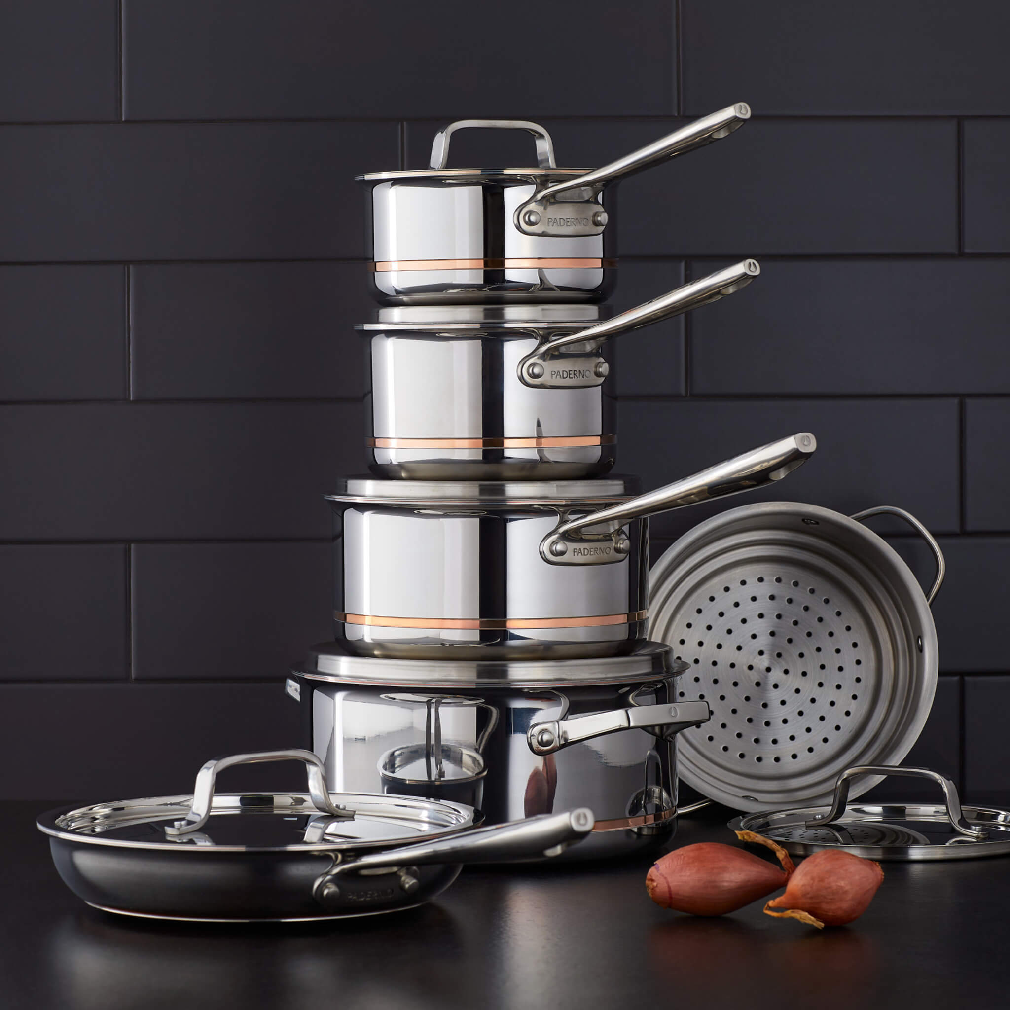 Coper Ware home right canadian professional 12 piece 5 ply copper core cookware set