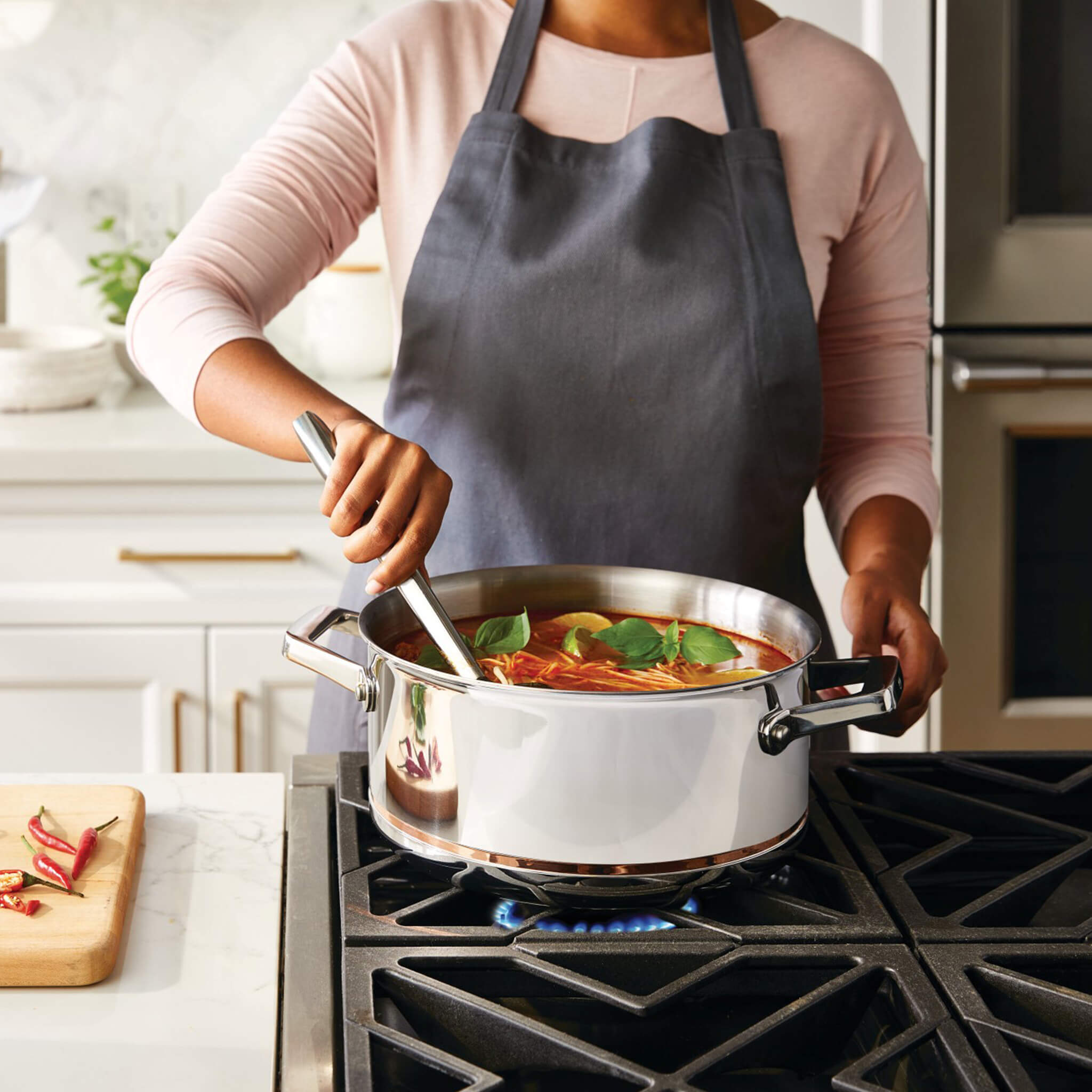 Canadian Cookware Canadian Professional 12-Piece 5-Ply Copper Core Cookware Set
