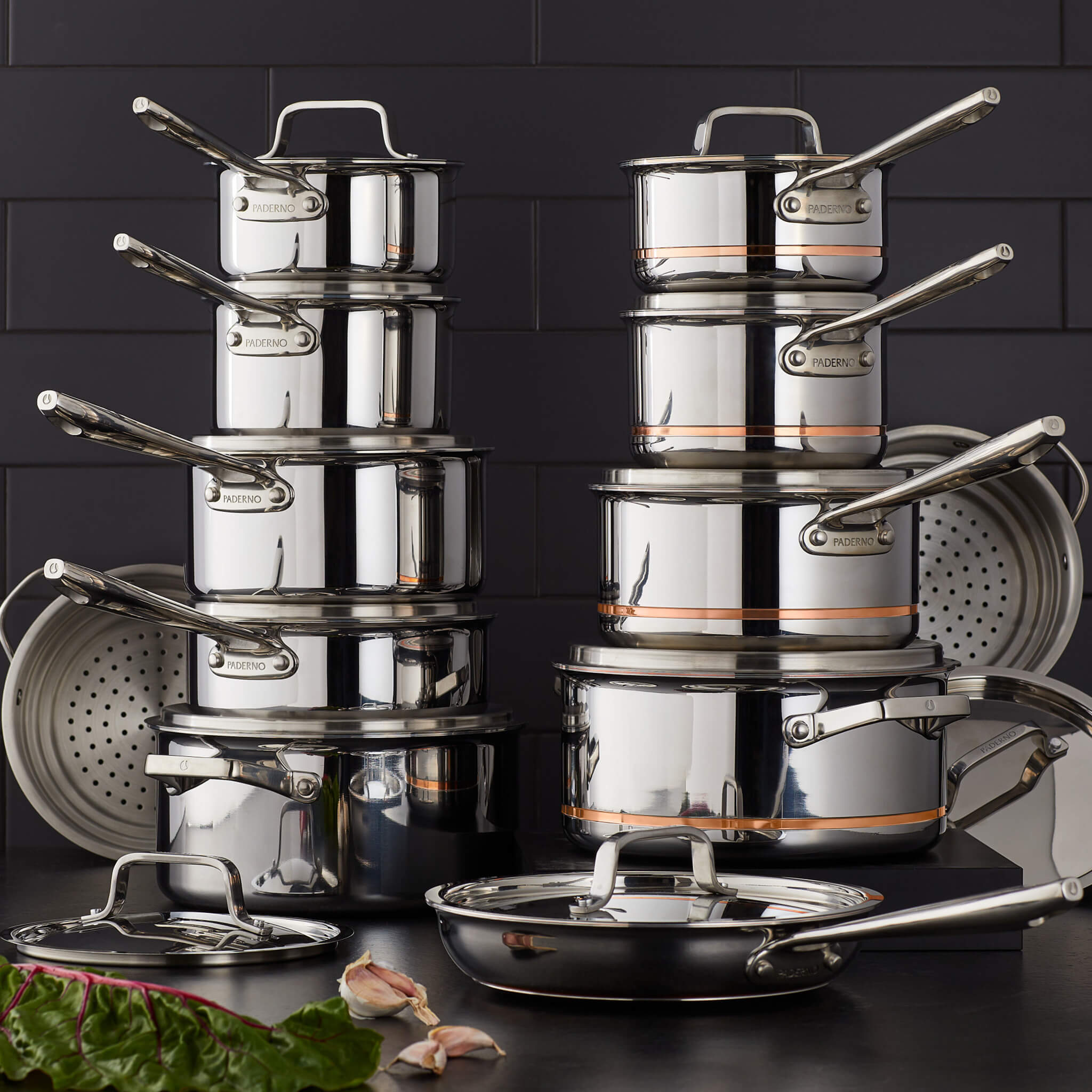 Canadian Professional 12-Piece 5-Ply Copper Core Cookware Set