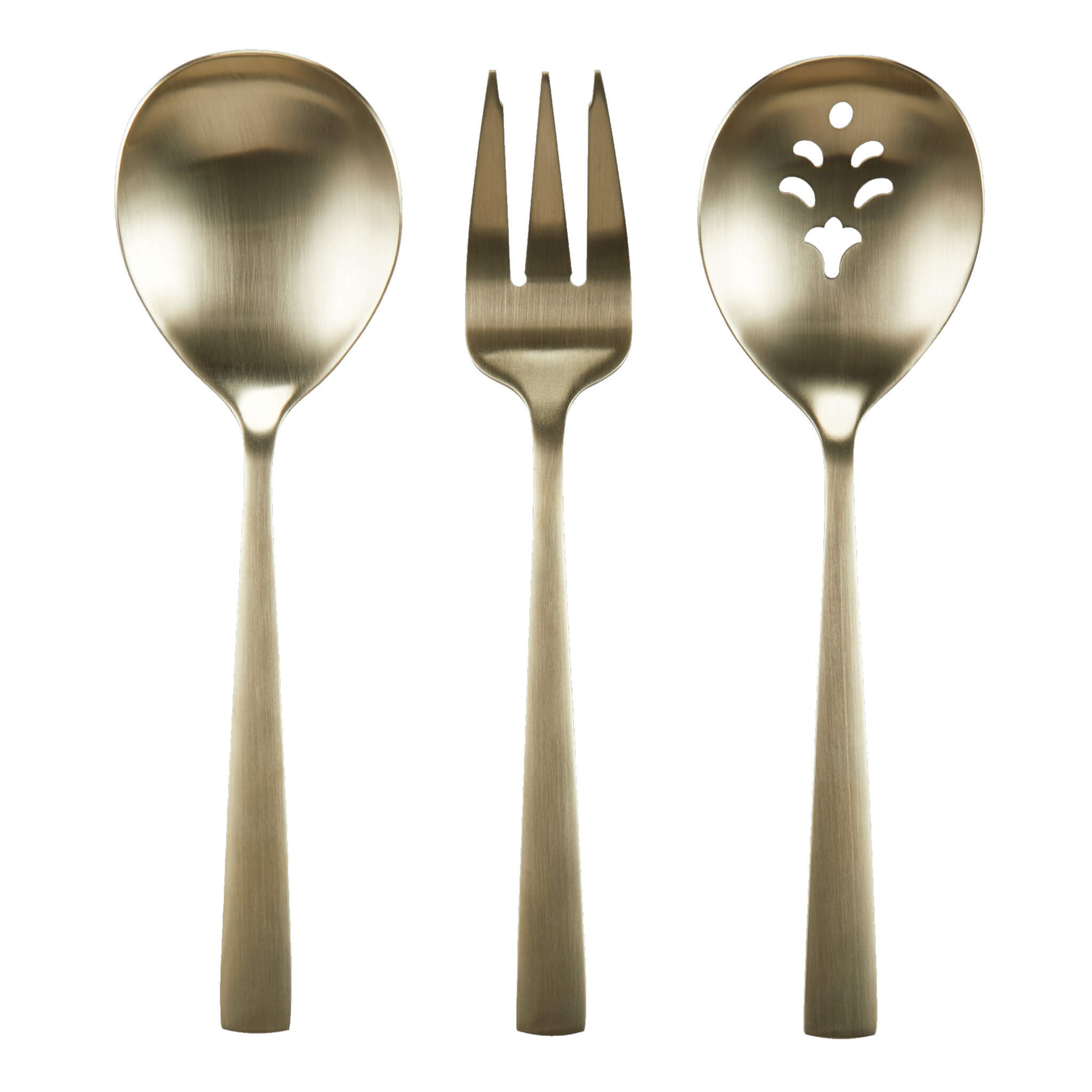 Summerside Champagne Matte Finish 3-Piece Serving Set