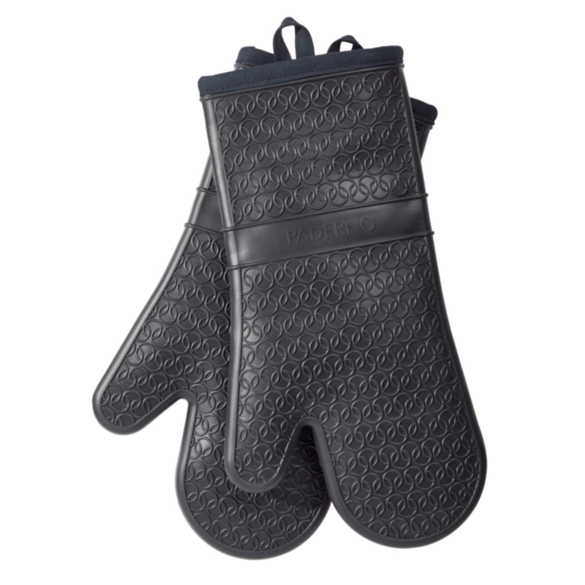 Silicone Oven Mitts, 2-Pack, Black