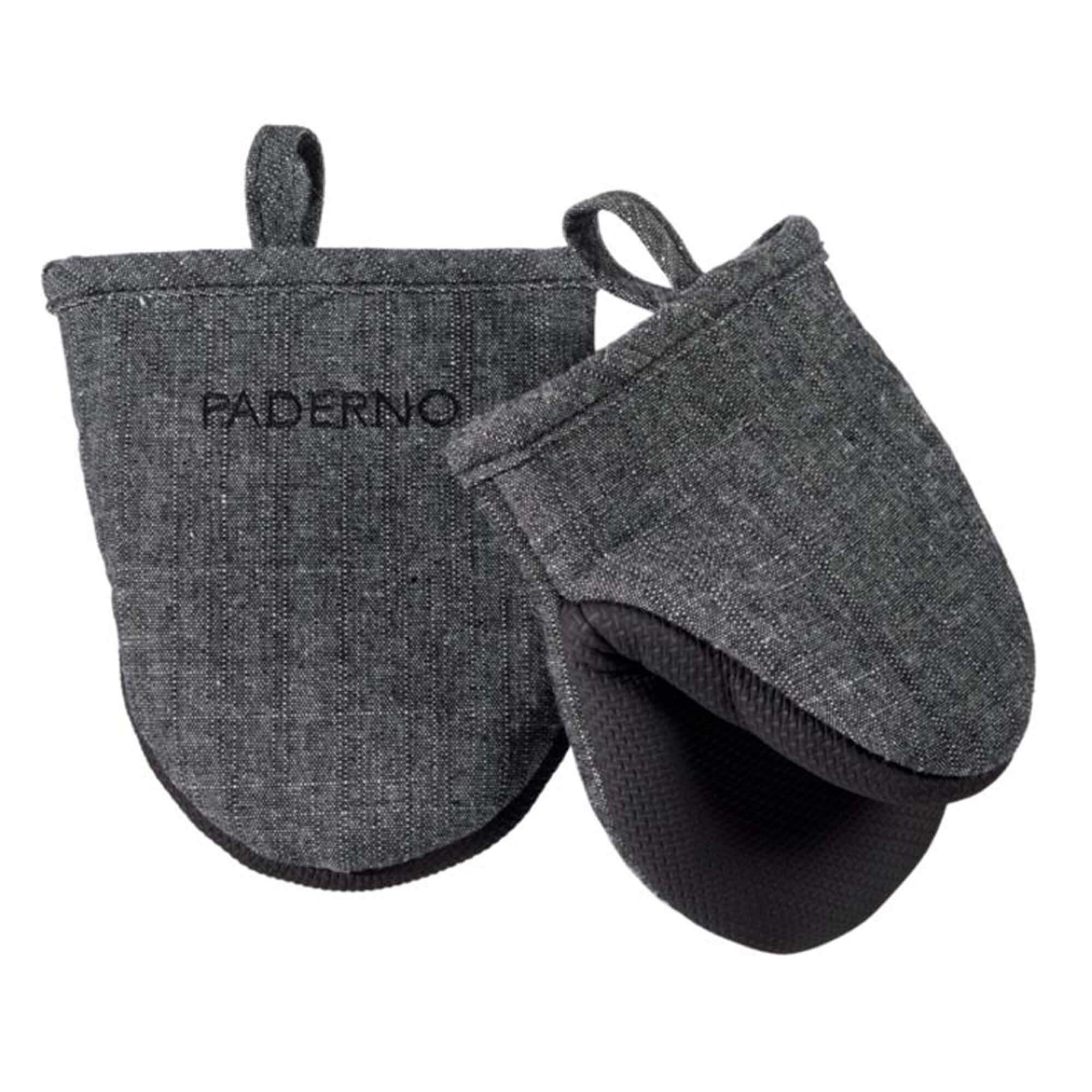 Neoprene Palm Mini Mitts, 2-Pack, Black Chambray