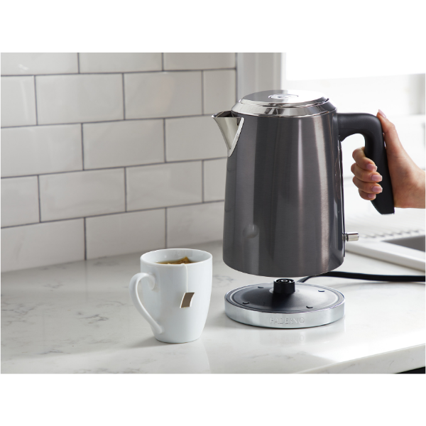 1.7 Litre Black Stainless Steel Electric Kettle Paderno