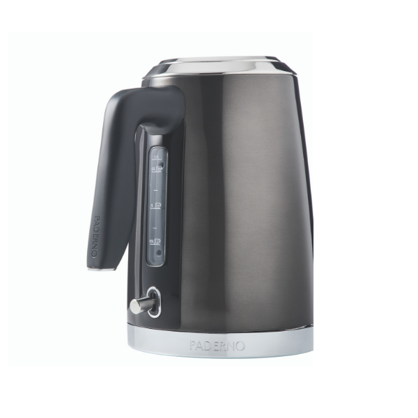 1.7 Litre Black Stainless Steel Electric Kettle Paderno