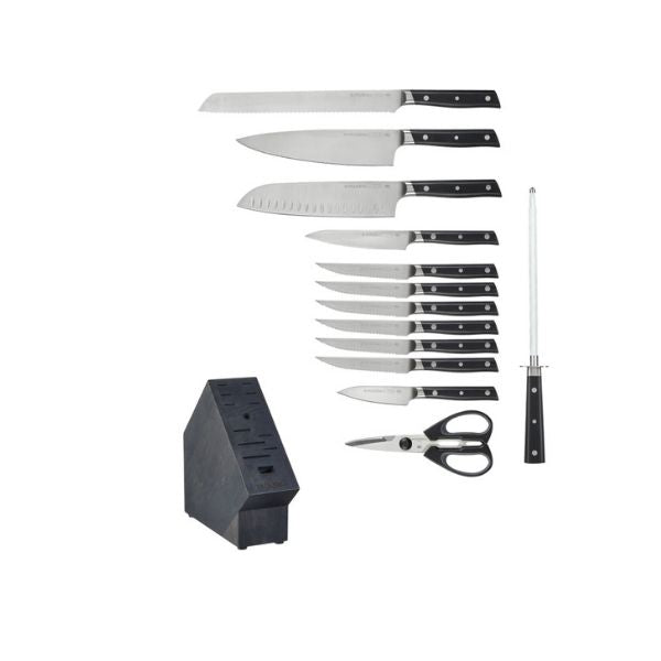 D.Perlla Couteau de Cuisines, 16 Pièces Ensemble Set Couteaux de Cuisine en Acier Inoxydable D.Perlla Couteau de Cuisines, 16 Pièces Ensemble Set Couteaux de Cuisine en Acier Inoxydable