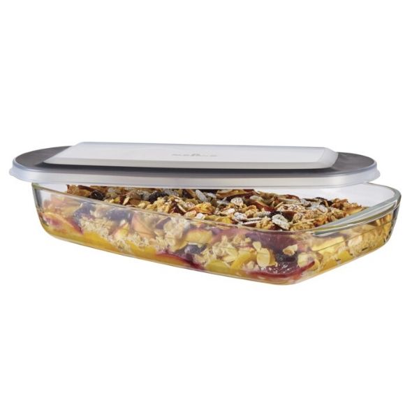 Qt Glass Oblong Baking Dish With Lid – Paderno