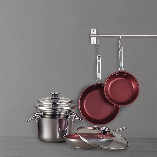 Signature 10-Piece Stacking Stainless Steel Cookware Set