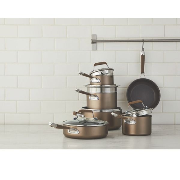 Anolon Advanced Bronze Non-Stick 12-Cup Muffin Pan With Lid