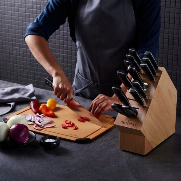 Japanese Steel 14-Piece Knife Block Set – Vida by PADERNO