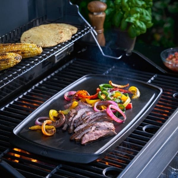 Pre-Seasoned Cast Iron Reversible Grill and Griddle – Paderno