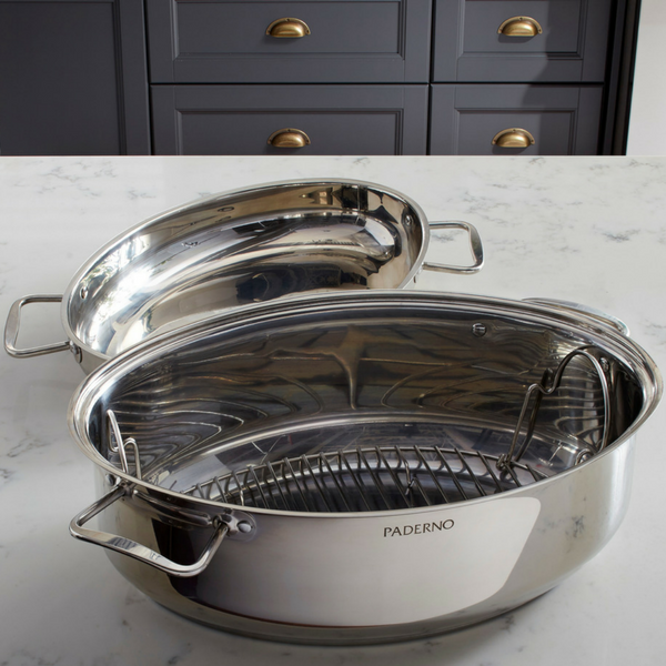 Paderno roasting sales pan