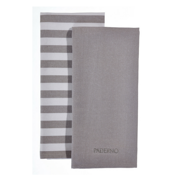 2pk Microfiber Kitchen Towels Dark Gray - MU Kitchen