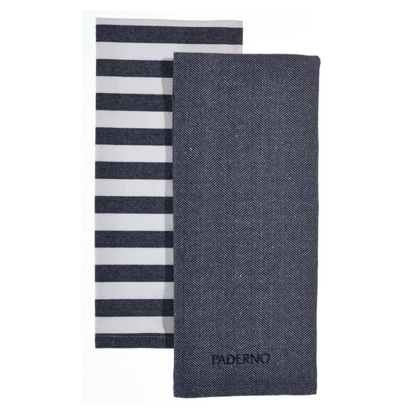 Yarn Dyed Kitchen Towel 2 Pack Navy Paderno